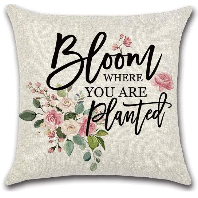 Spring Pillow Case Sofa Waist Pillow Case Garland Truck Light Luxury Home Office Pillow Pillow Case