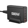 580W Gan-Ladegerät 8-Port USB Typ C Desktop-Ladestation Telefon Schnellladung Für iPhone 16 15 iPad Macbook Laptop Tablet Samsung
