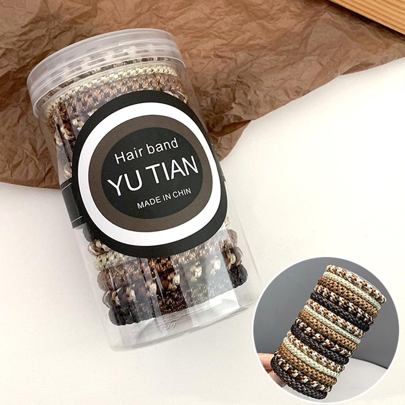 

15 шт. плетеных резинок для волос высокой эластичности для женских причесок, базовые резинки, утолщенные, для высокого хвоста, аксессуары-ободки