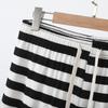 Women's Striped Wide-Leg Pants: Spring/Summer, Lightweight, Loose Fit, Versatile, Plus Size