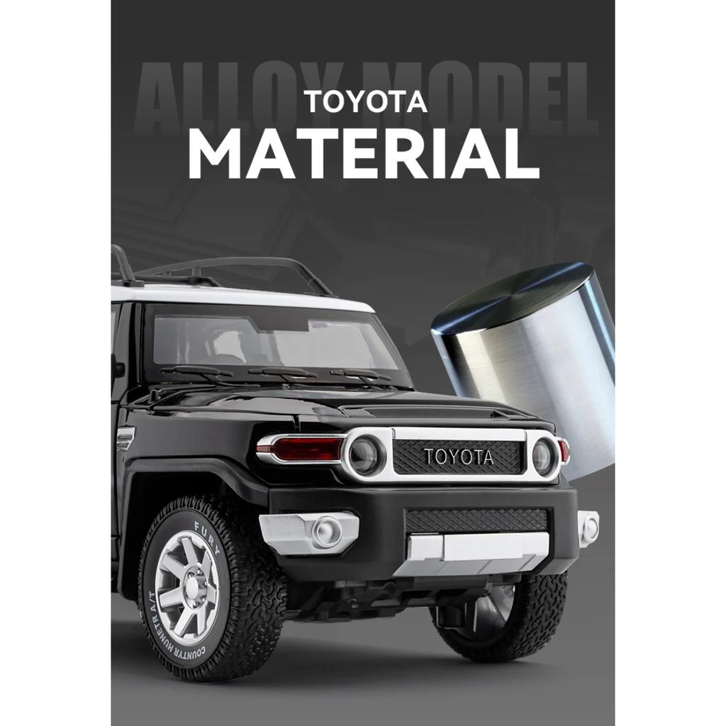 1/24 Toyota FJ Cruiser SUV Alloy Car Model Diecasts Metal Off-road Vehicles Car Model Simulation Sound Light Childrens Toys Gift