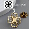 Customize Any Picture&Logo Stainless Steel Brooch Elegant Flower Accessories For Men Women Friend Daily Party Wedding Jewelry