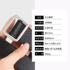 No Punching 24 Minimalist Double-Sided First-Layer Cowhide Lychee Pattern R & W Fashionable Square Buckle Belt For Women