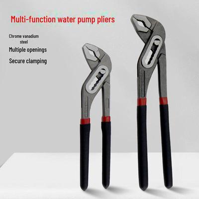 Adjustable High-Carbon Steel Water Pump Pliers - Multipurpose Wrench for Plumbing Repair.