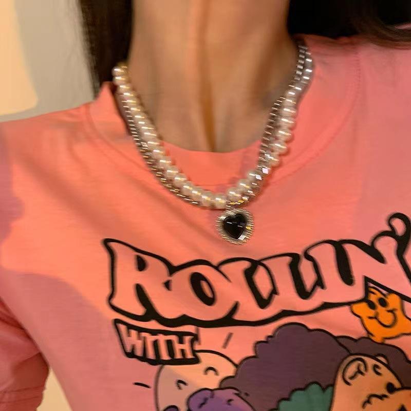 Summer Does Not Fade Pearl Jewelry Necklace Women's High-end Sense Collarbone Chain Niche Design Versatile Pendant