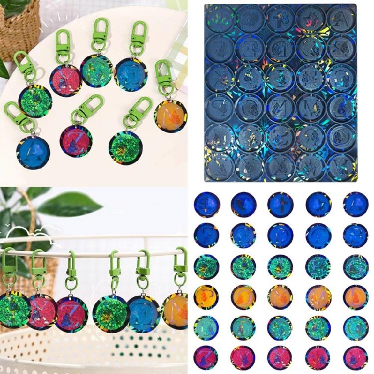 Holographic Resin Mold Silicone Earrings Resin Mold Butterfly Letter Keychain