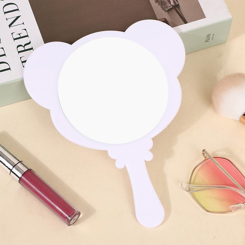 Custom Handheld Makeup Mirror - Portable, High-Value Gift for Girls with Cute Handle