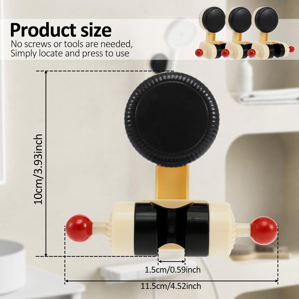 3PCS Suction Cup Shower Head Holder Adjustable Shower Head Bracket Wall Mounted Handheld Removable Handheld Showerhead Holder