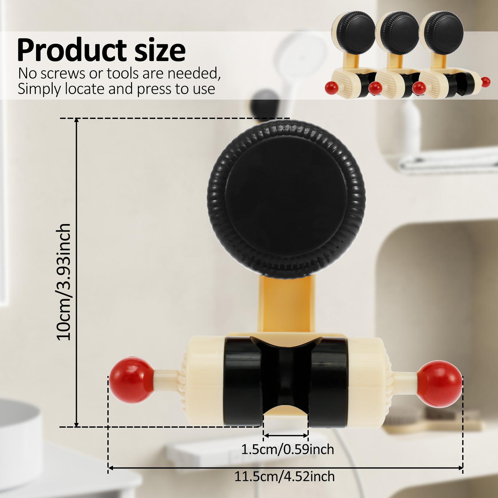 3PCS Suction Cup Shower Head Holder Adjustable Shower Head Bracket Wall Mounted Handheld Removable Handheld Showerhead Holder 3PCS One Set