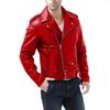 New European, American and European size locomotive style men's leather jacket spring and autumn men's leather jacket PU top