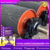 Non-Powered Slag Discharge Roller Conveyor with Anti-Deviation Cage and Redirection for Cleaning and Conveying.