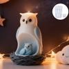 Statue Famille Hiboux Moules à Bougies en Silicone Silicone de Qualité Alimentaire Pour Coulage Résine Savon Bougie Chocolat Décoration Halloween