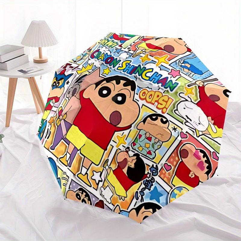 1pc Crayon Shinchan Adventure Windproof Automatic Umbrella, Lightweight for Women/Men, Perfect Christmas Gift A0811231