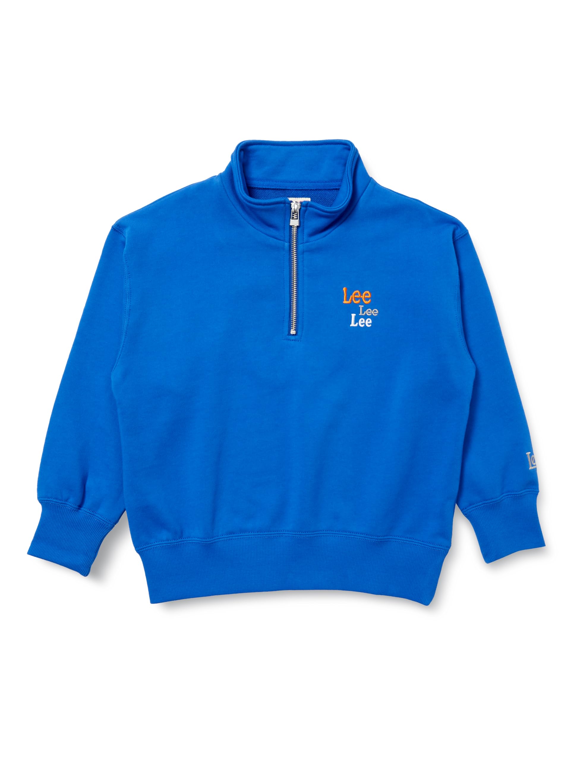 

Lee Embroidered Sizes Half-Zip Sweatshirt, Kids, Blue, 105-150cm синий