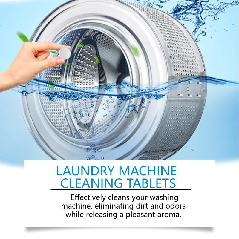 12Pcs Washing Machine Cleaning Effervescent Tablets Deeply Cleans Stubborn Dirt Eliminates Odors Mild No Residue For All