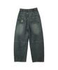 CREAM SODA LAB Distressed Washed Cut-Out Denim Pants Blue