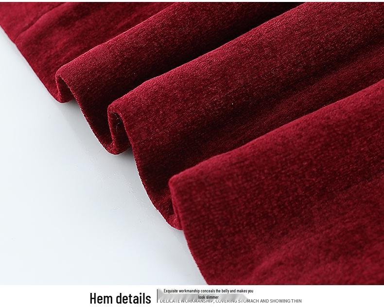 Embroidered Winter Plus Cotton Jacket for Middle-Aged & Elderly Women, Grandma and Mom, Velvet Lined for Cold Protection