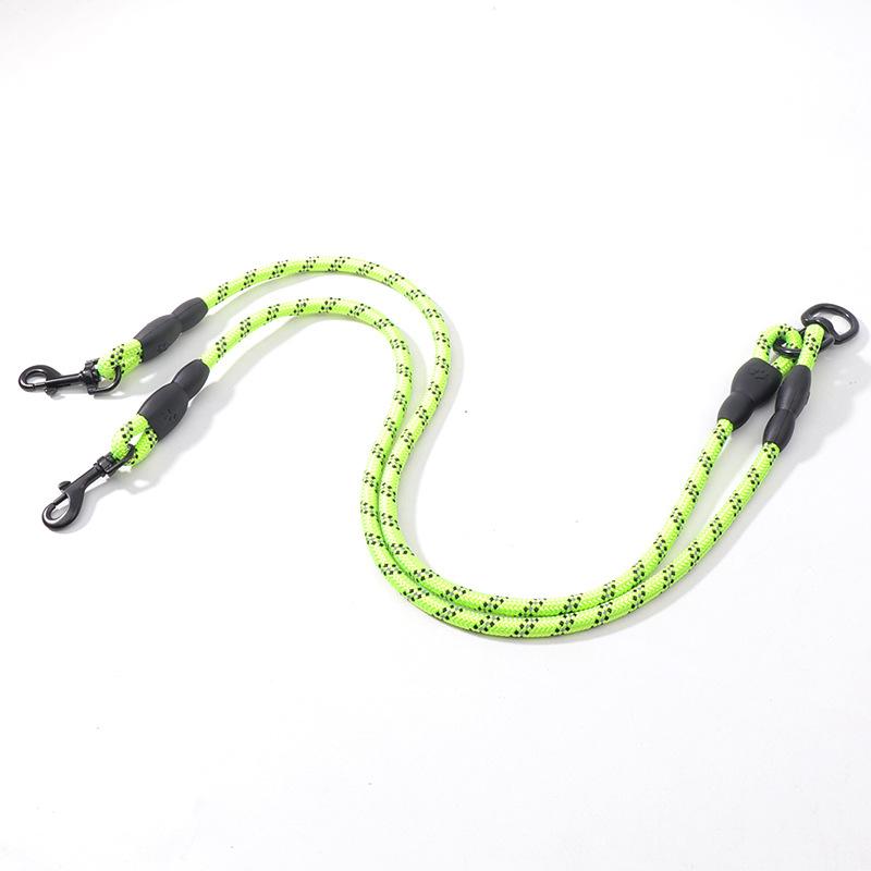 Double Head One Support Two Leash Dog Leash Dog Chain Outdoor Dog Walking Three Specifications Pet Dog Nylon Leash