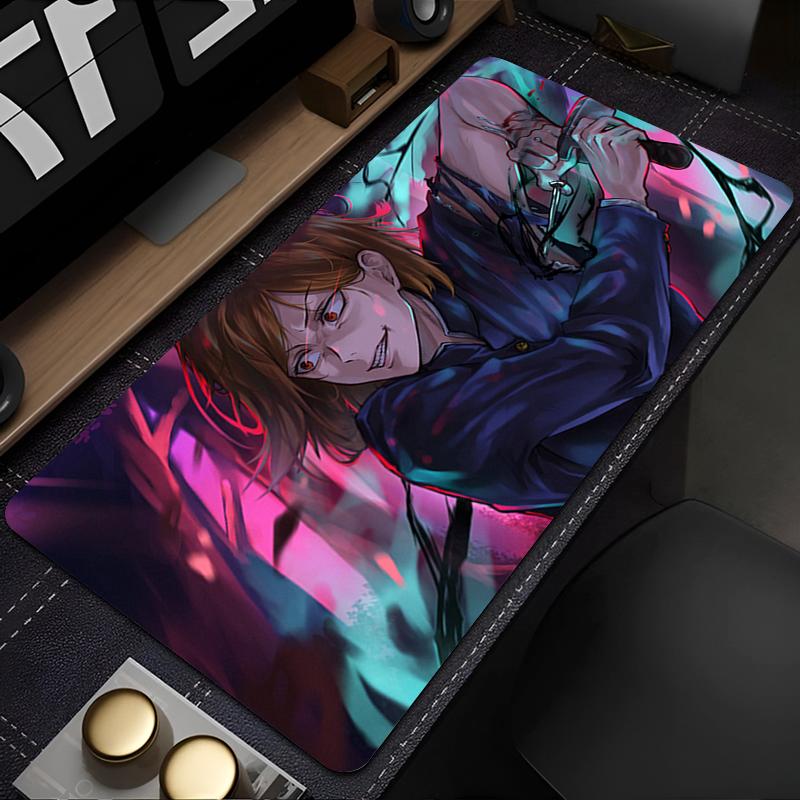 Cartoon Mouse Pad Design NonSlip Desk Mat Gaming Accessories Stitched Edges Jujutsu Kaisen Kugisaki Nobara For Gamer Mousepad