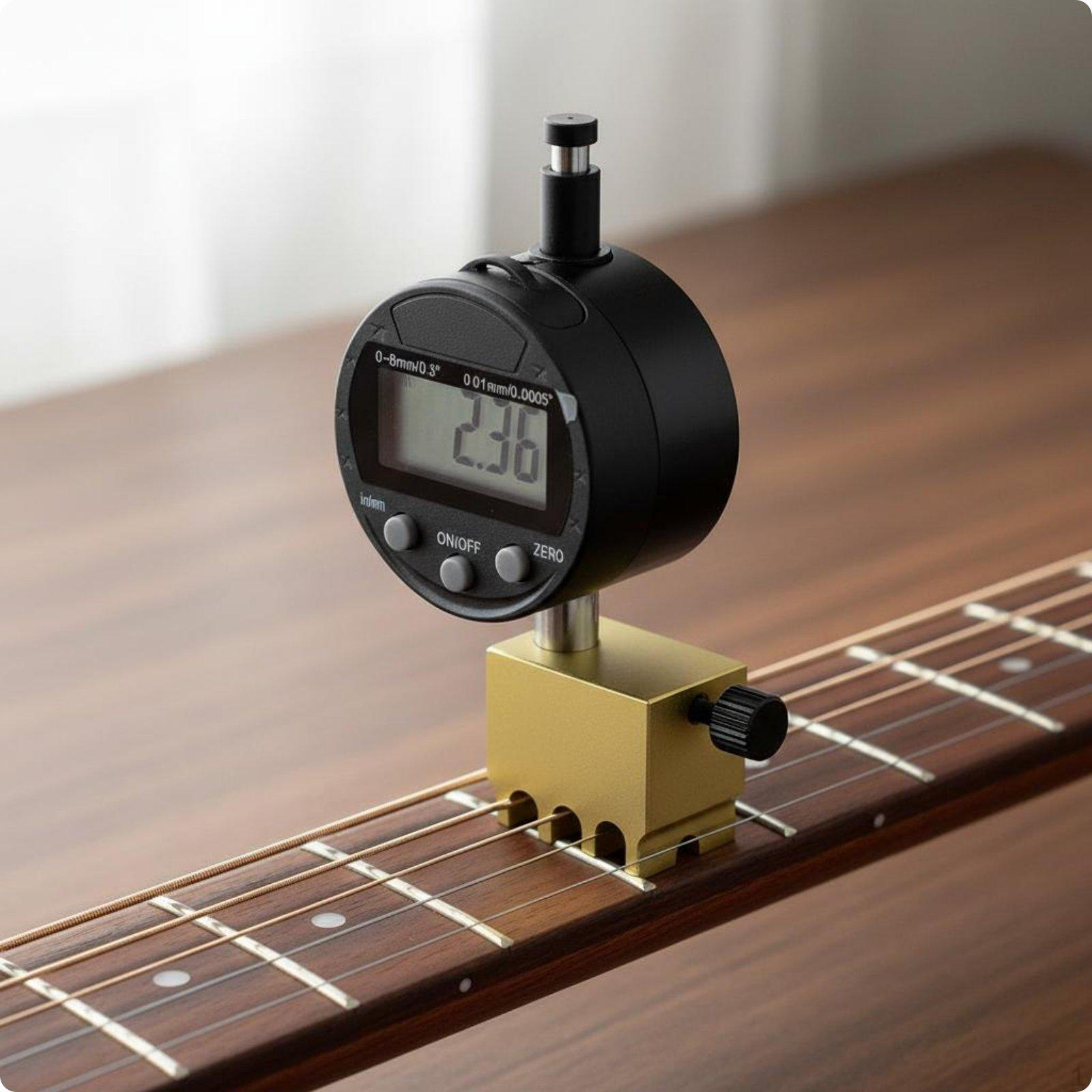 Digital String Height Gauge Precision Measurement Guitar Action Reset to Zero for Guitar Upgraded