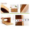 FLH Wooden Cubic Rectangular Tissue Storage Box Paper Case Home Hotel Napkin Holder