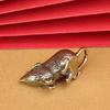 Cute Brass Animal Mice Figurines Home Desk Pendants Tea Pet DIY Keyring Hanging Accessories Cute Rat Keychain Gifts