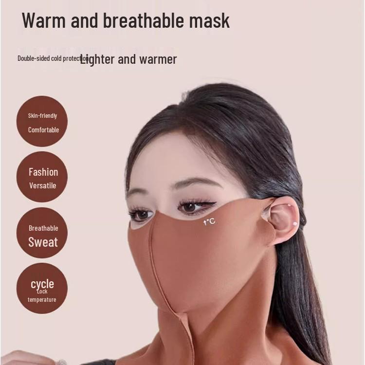 Newcomer Offer: Solid Color Winter Face Mask with Earloops for Women - Full Coverage for Cycling