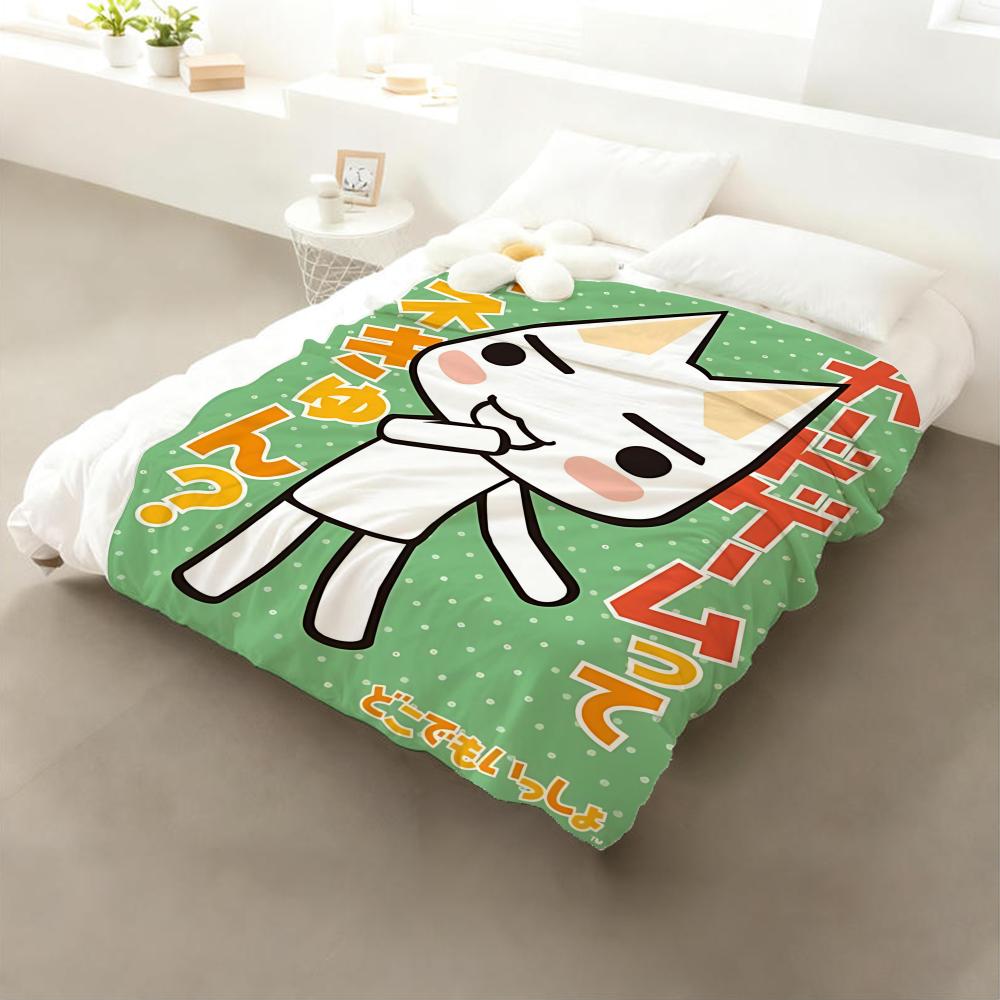 

Cute L-Lnoue Toro Throw Flannel Throw Blanket: Soft Kid-Friendly Warm Anti-Static All Season Washable Couch Bed Home 75x90cm