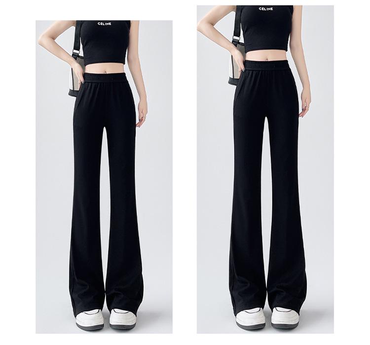 Women's Micro-Flare Ice Silk Bell Bottom Pants - 2026 Spring/Summer