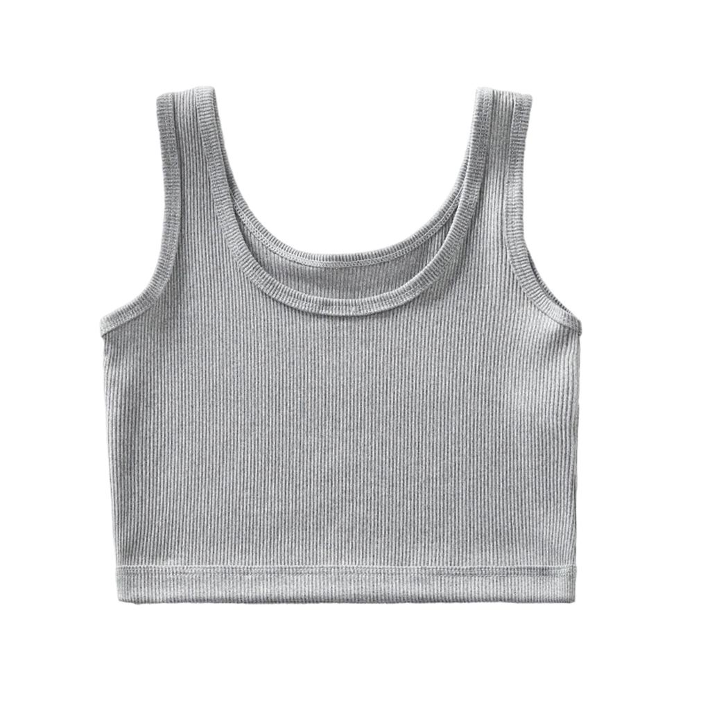 Adjustable Shoulder Strap Sports Bra For Girls ,10-14 Years Old, With Fixed Cup