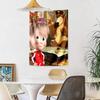Masha Bear Wall Decor Tapestry Art For Pet Memorial Birthdaywedding Party Backdrop Family Gift