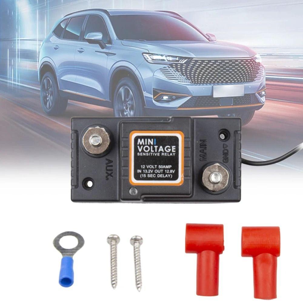 

Intelligent Dual Battery Isolator Efficient Switch Protector Mini Voltage Sensitive Relay RV чорний