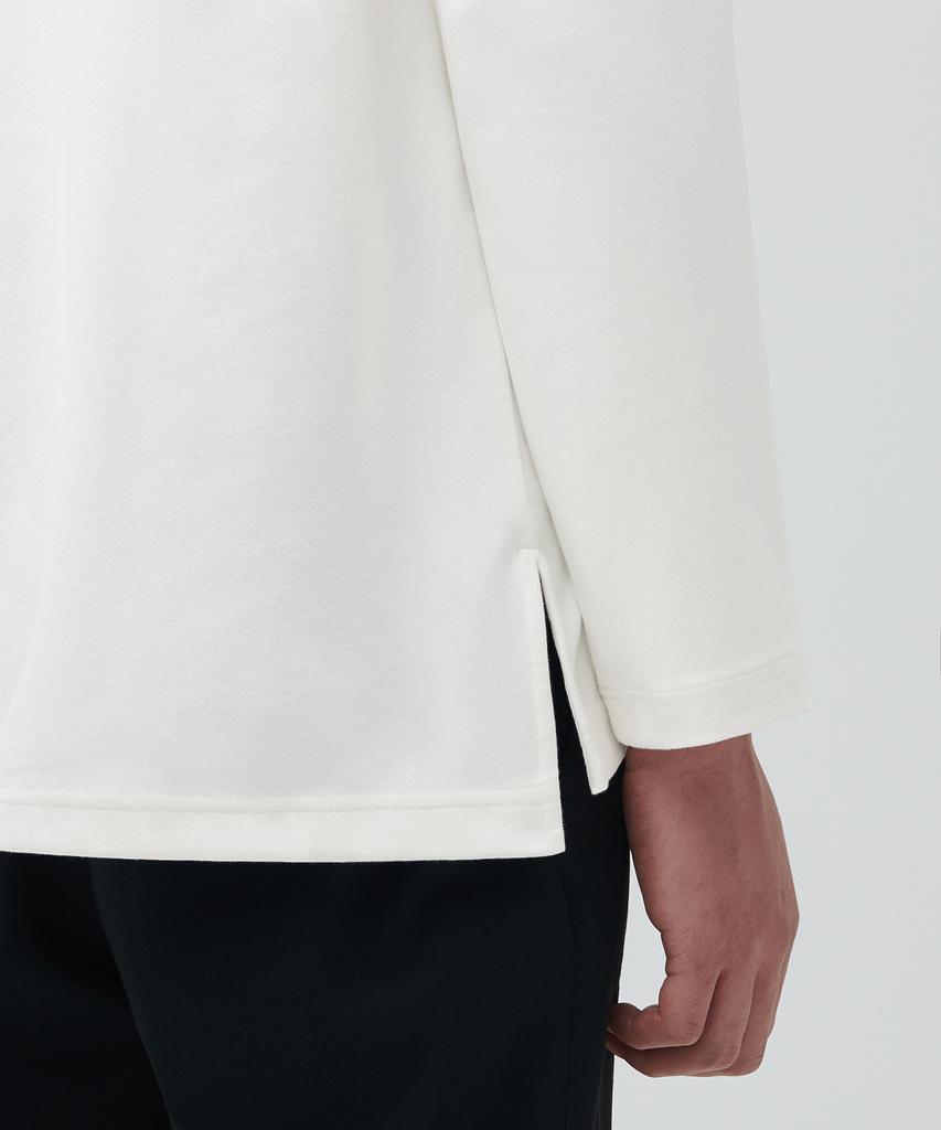 MUSINSA STANDARD Ponte Crew Neck Long Sleeve T-Shirt [Cream]