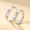Simple Diamond Inlaid Couple Rings for Men and Women - Long-Distance Relationship Gift