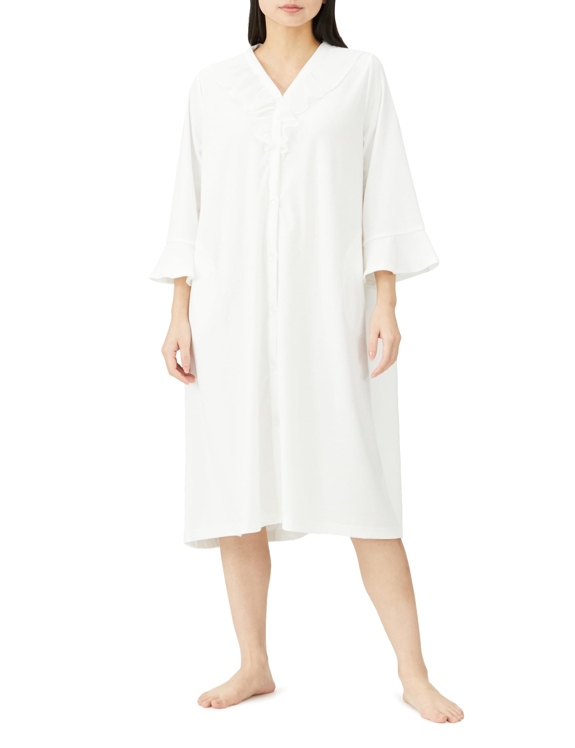 

Nightshirt High Quality Pile Open Front Dress Off White [Narue] Women s M-L