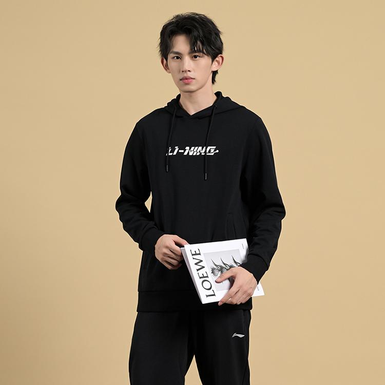 Li Ning Sweatshirts Unisex Hooded Thickened Regular AWDUH91-1