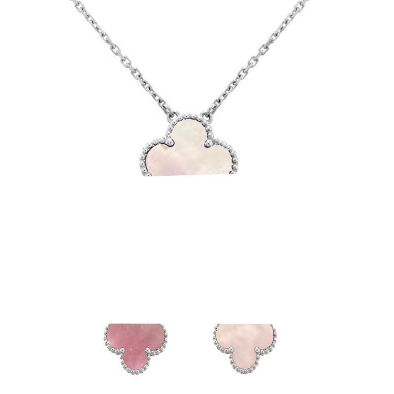 Двустороннее колье-четырехлистник из 18-каратного золота с перламутром, 13 мм, счастливый талисман Xiaohongshu