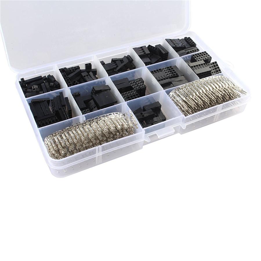 SN01B Terminal Crimping Plier Tool + 620pcs/set Connector 2.54mm Male Female Jumper Header Housing Cable Wire Terminal Connector Crimp Pins