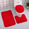 3-teiliges Badezimmermatten-Set für Badezimmer, Seide, Batikmuster, weicher, rutschfester Teppich, Duschteppiche, Toilettendeckelbezug, Fußmatten für den Flur