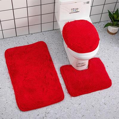 3-teiliges Badezimmermatten-Set für Badezimmer, Seide, Batikmuster, weicher, rutschfester Teppich, Duschteppiche, Toilettendeckelbezug, Fußmatten für den Flur