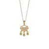 Tassel Longevity Lock Titanium Steel Necklace for Women Unique Design Elegant Collarbone Chain Versatile Premium Accessory