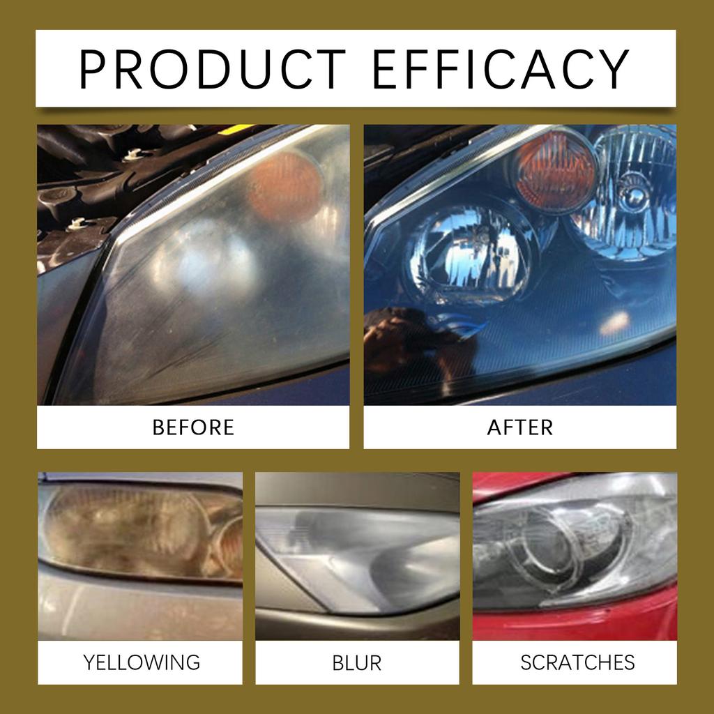 Auto Scheinwerfer Restaurierung Polieren Scheinwerfer Kratzerentferner Set Oxidationsreiniger Reparaturpaste für Scheinwerferbaugruppe 100ml
