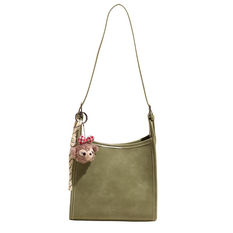 Premium feeling hand carrying bucket bag women's Korean version fashion versatile shoulder bag 2025 spring and summer new simple casual women's bag