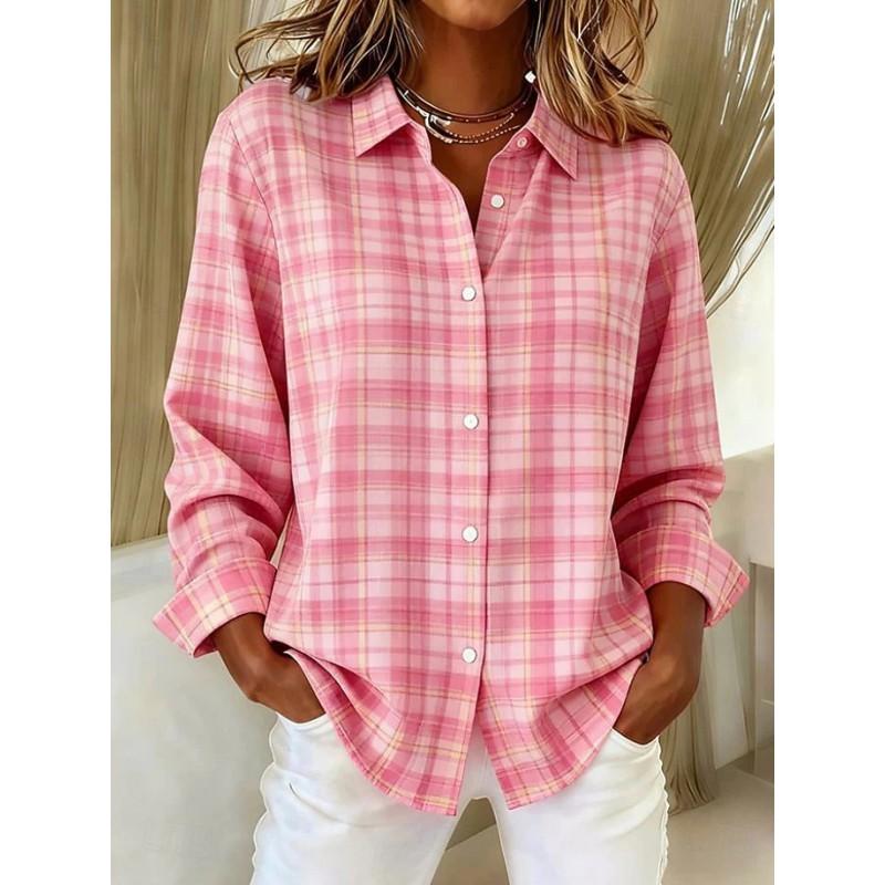 Vintage Color-Block Striped Satin Long Sleeve Shirt Women Relaxed Fit Office Casual 2026