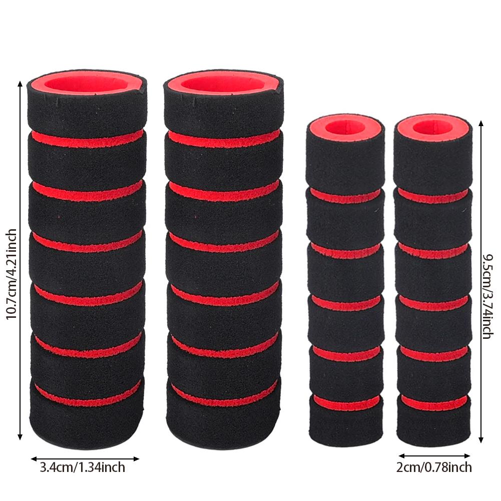 4 buc/set Universal Motocicletă Bicicletă Ghidon Spumă Burete Mânere Acoperire Anti-alunecare Moale Acoperiri Frână de Mână Accesorii Modificare