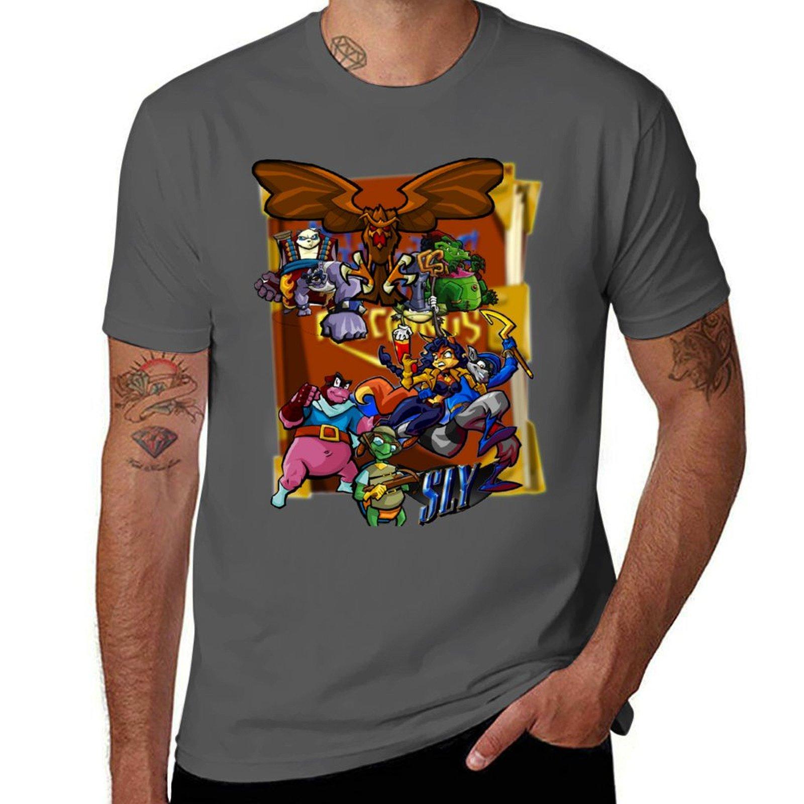 

Sly Cooper and the Thievius Raccoonus T-Shirt customs tops animal prinfor boys hippie clothes mens graphic t-shirts funny 4XL