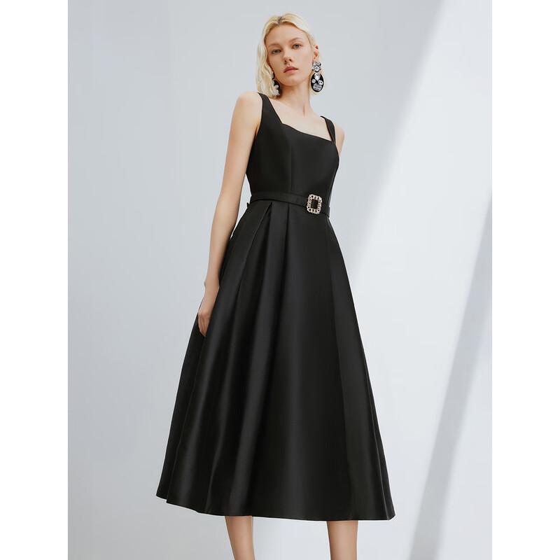 Elegant French Style Square Neck A-Line Dress