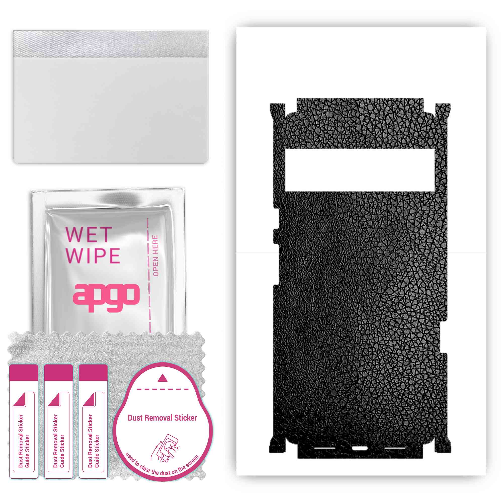 

apgo Protective Skin Sticker for the back+sides compatible with Google Pixel 6 Pro, Full Wrap Film, Foil, Vinyl - Pattern Black Leather
