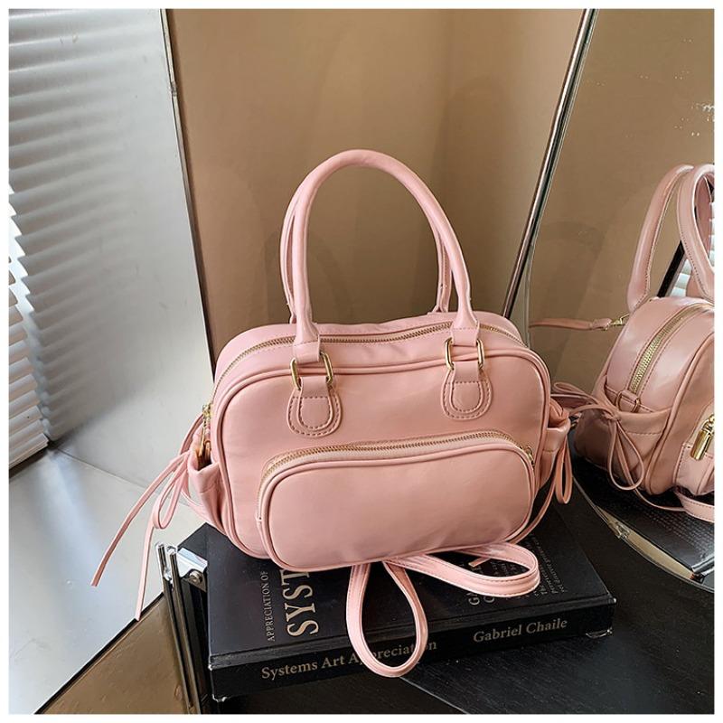 

Fashion backpack spring new simple casual backpack feeling hand carry tote bag handbag women розовый