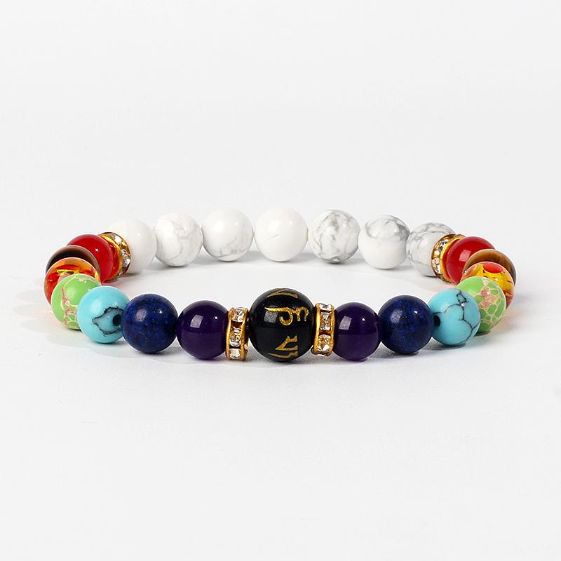 7 Chakra Diffuser Bracelets Men Women Natural Lava Stone Crystal Healing Anxiety Jewelry Mandala Yoga Meditation Bracelet Gift